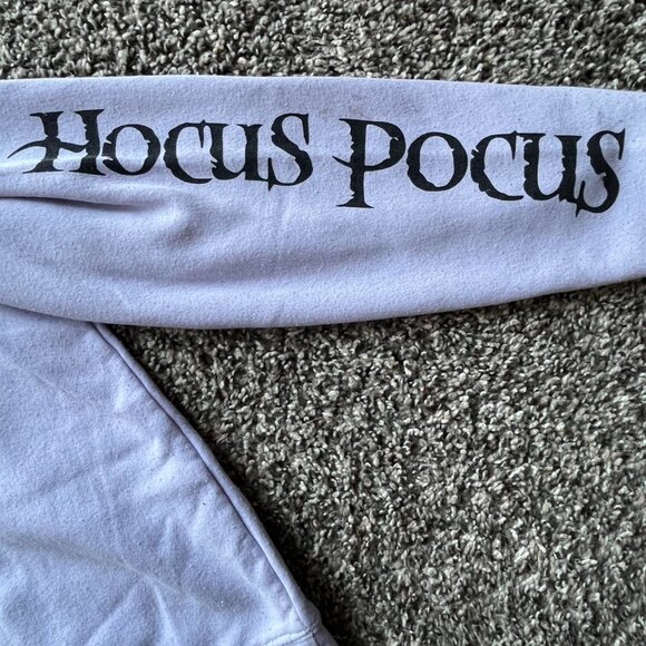 Disney Hocus Pocus Cat Sweatshirt Womens Large Purple Cotton Blend Whimsigoth - Picture 4 of 8